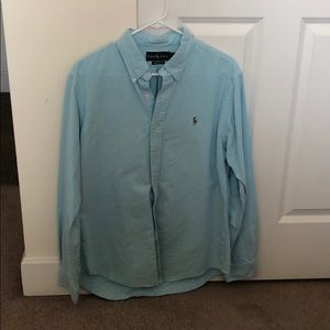 Ralph Lauren custom fit light blue button down